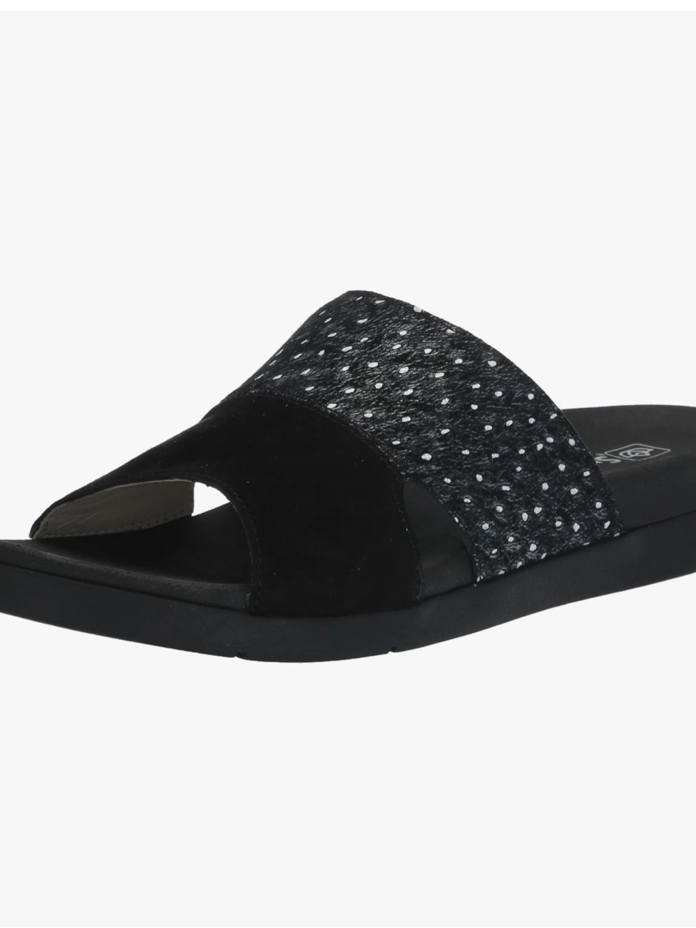 Spenco Black Slide Sandals with Suede Band